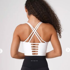 NVGTN White Matrix Bra Top